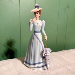 Vtg 2003 Home Interiors Lady Covington Figurine #14044-03 Victorian Lady Homco